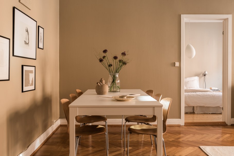 Бежево голубой интерьер