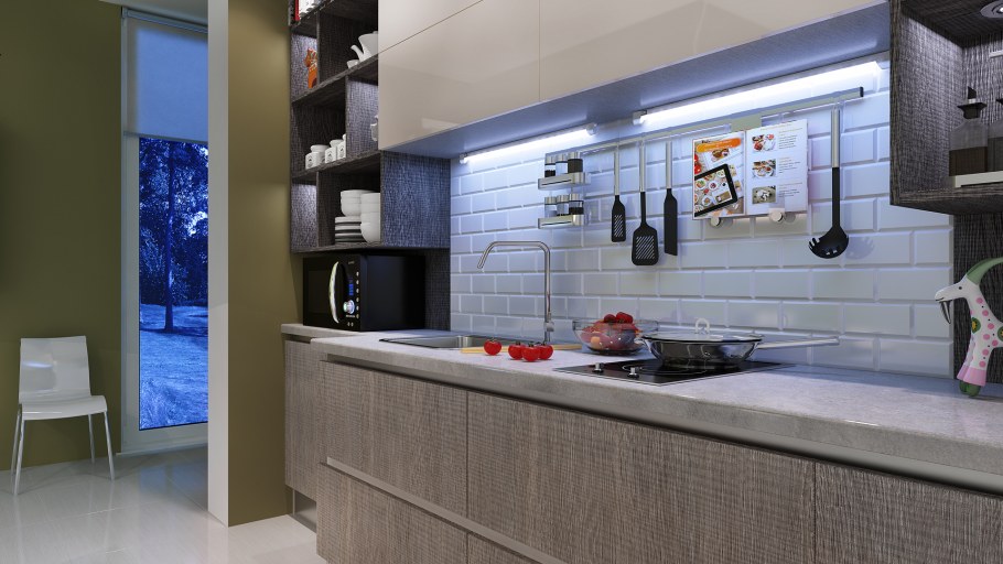 Кухонный гарнитур под дерево