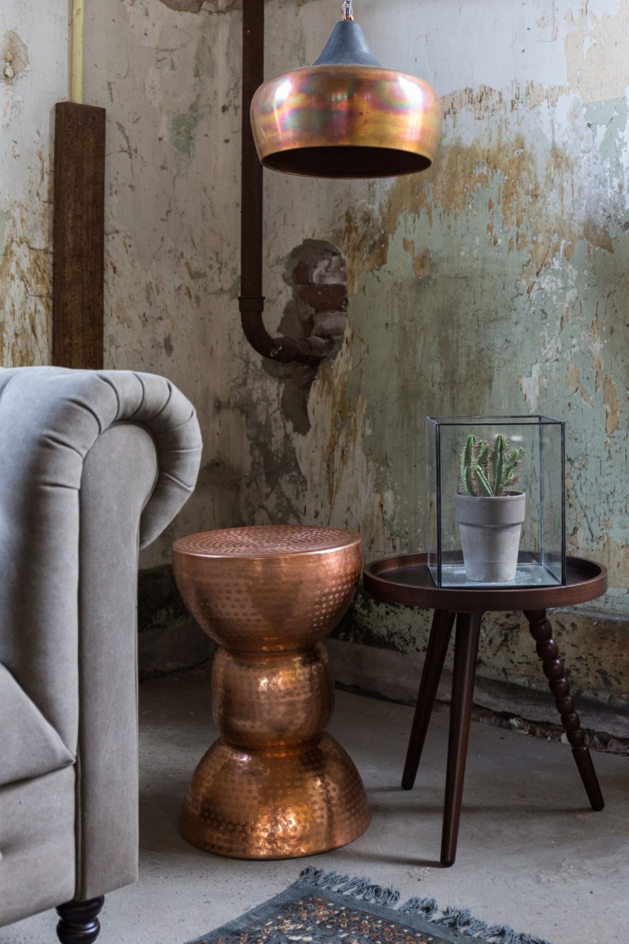 Состаренная медь в интерьере