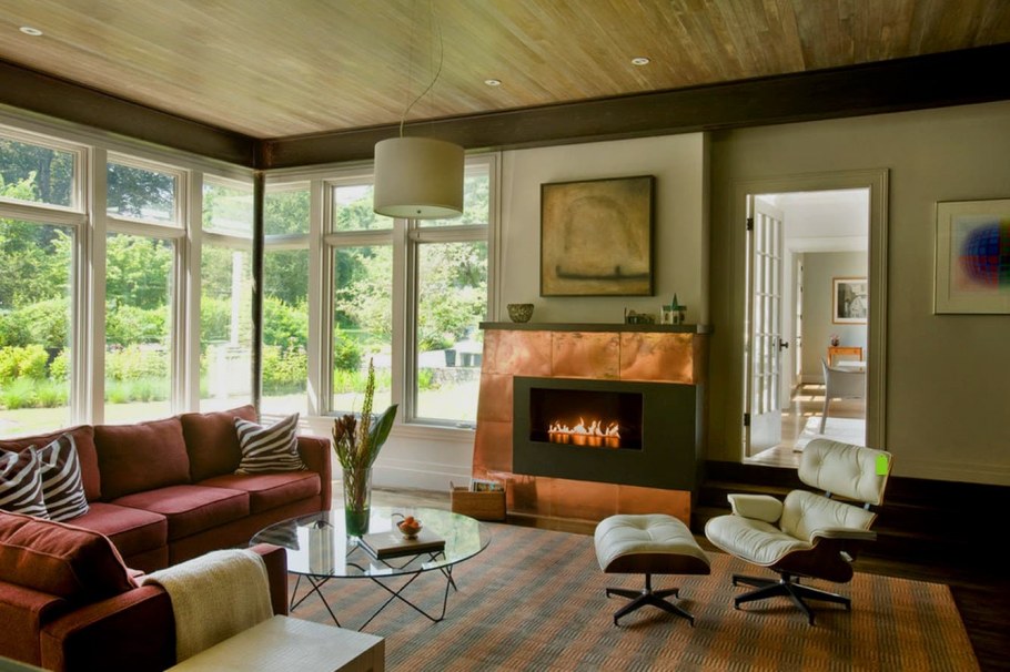 Гостиная с камином