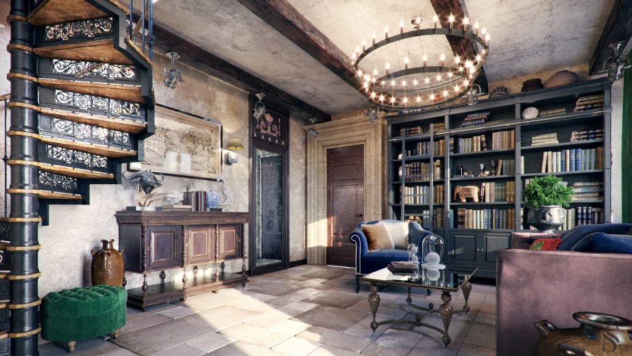 Интерьер в стиле рыцарей