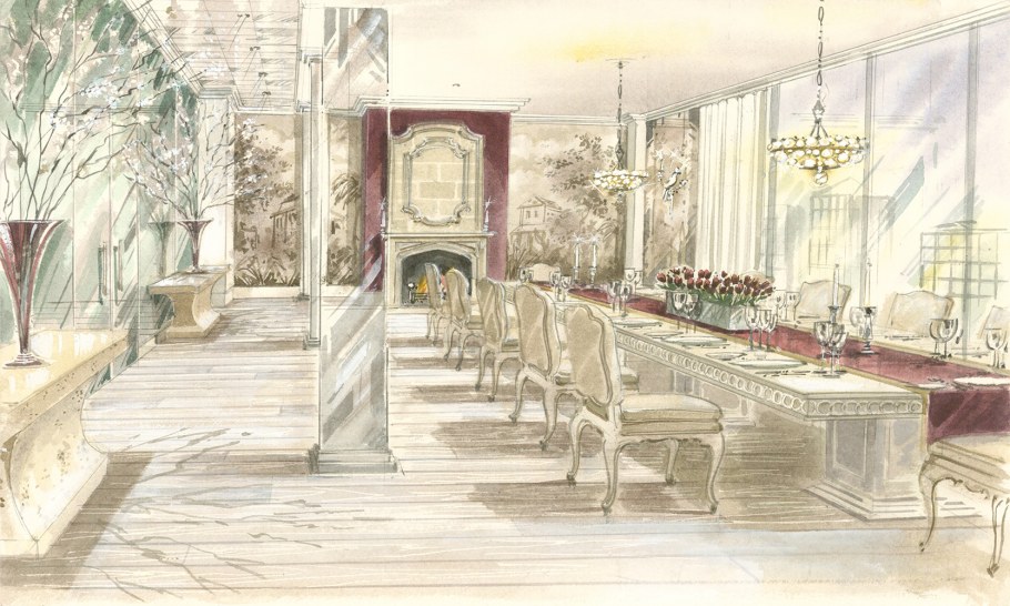 Интерьер столовой рисунок