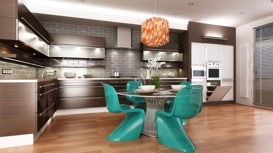 Большая кухня в современном стиле