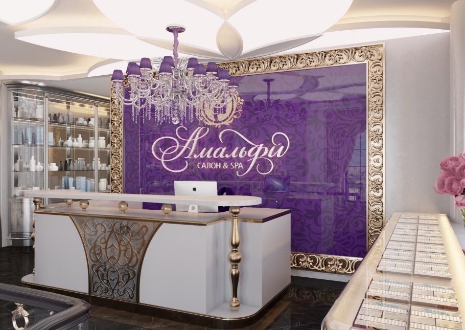 Салон красоты в черно белом стиле