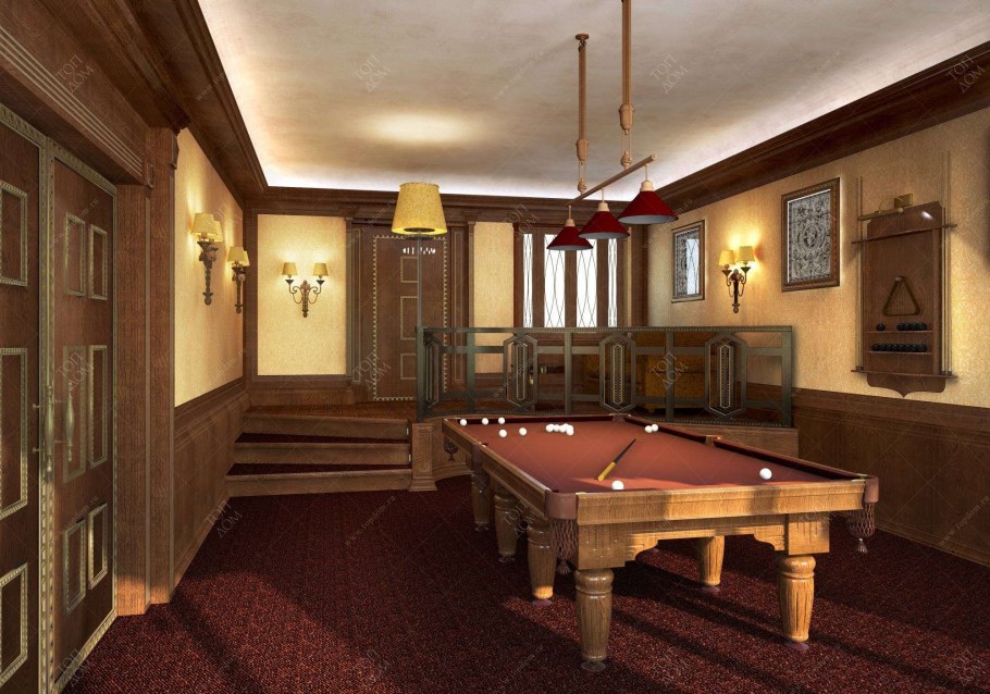 Бильярдная комната в доме