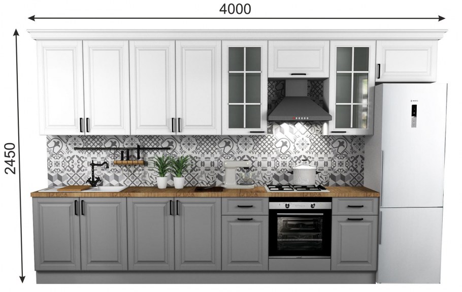 Кухня кремона крем/Муссон Стендмебель 1.80