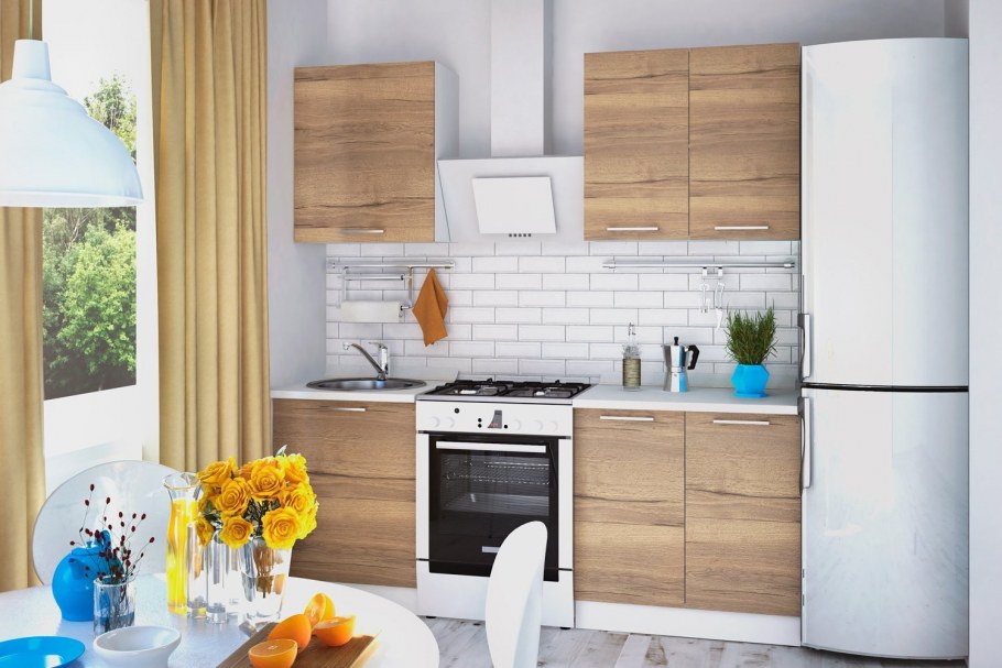 Линейные кухни для хрущевки