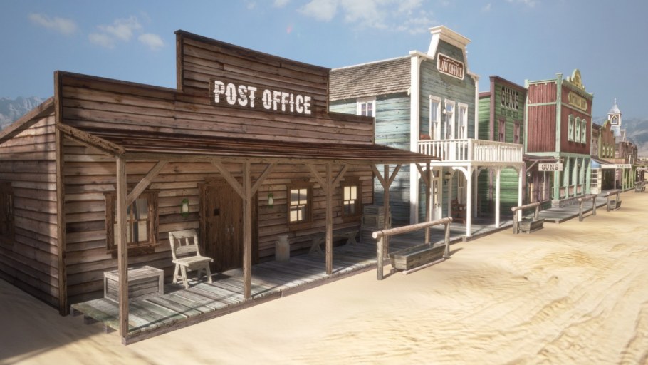 Western Town 3d model