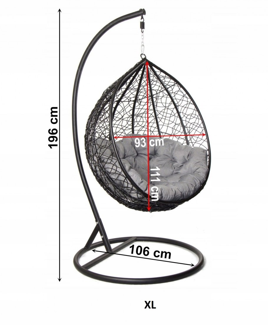 Подвесное кресло кокон чертёж