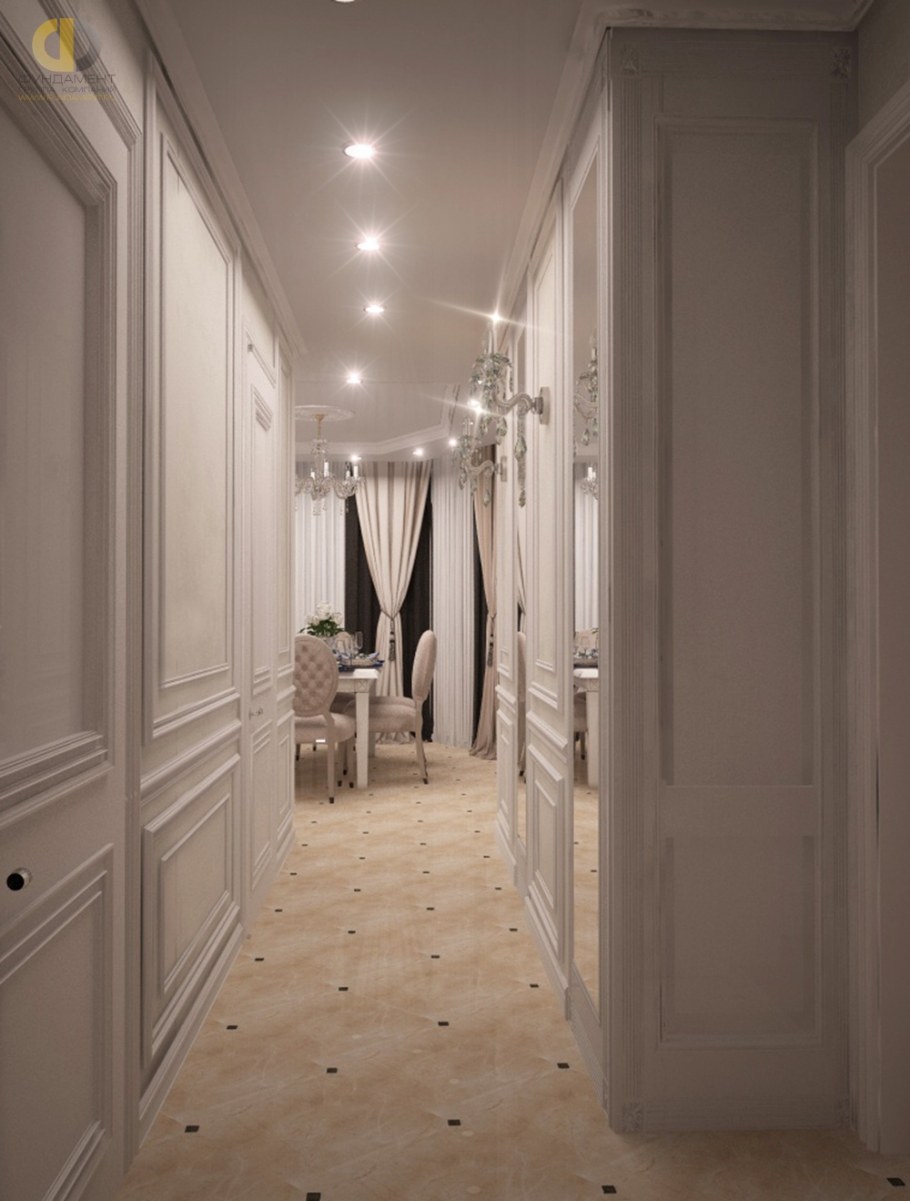 Узкая прихожая Неоклассика