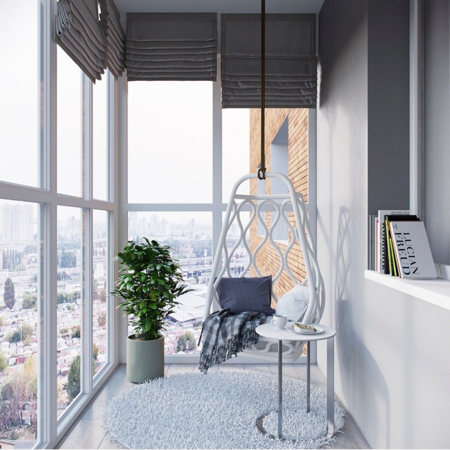 Лоджия в скандинавском стиле