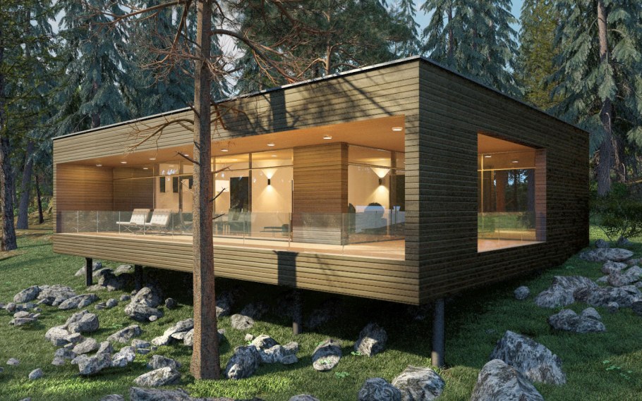 Дом баня с односкатной крышей проекты