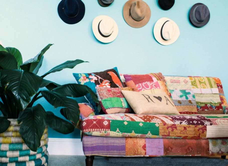 Лоскутное одеяло "дом для звездочки"