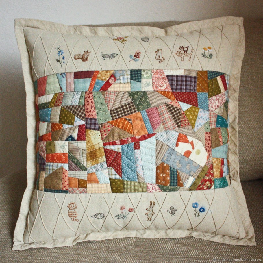 Подушки в стиле пэчворк