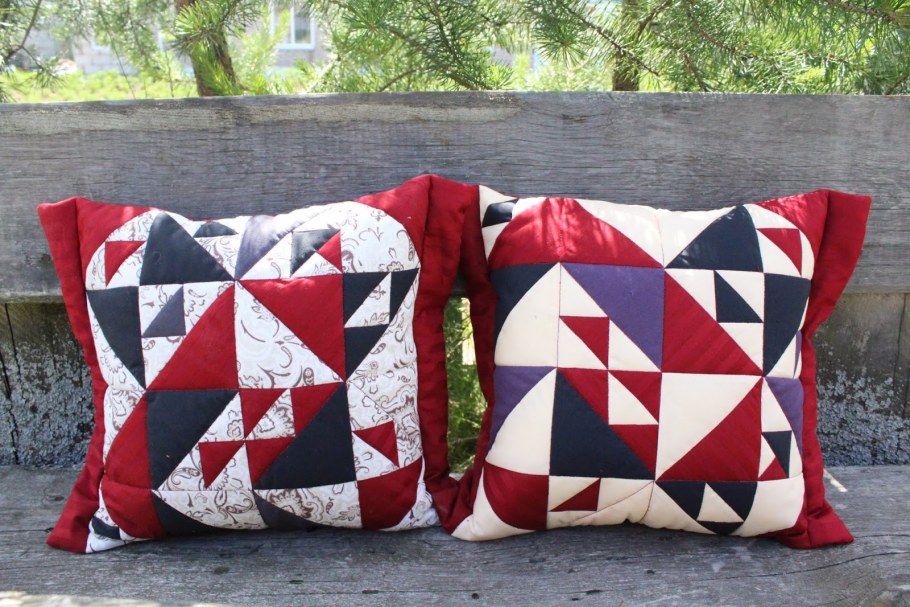 Прямоугольная подушка пэчворк