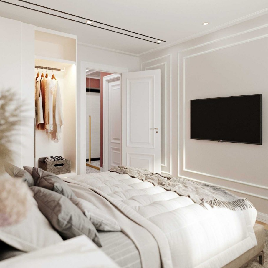 Спальня в нежных тонах