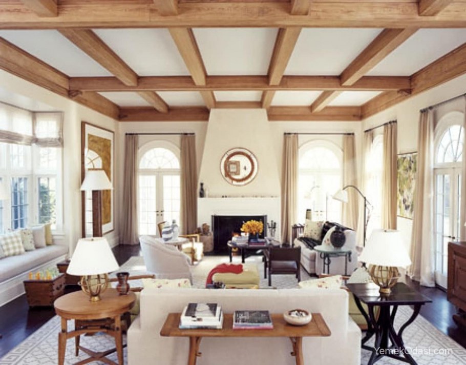 Потолочные балки в интерьере