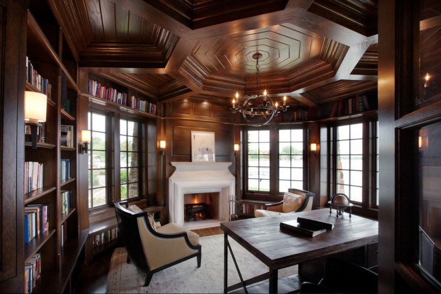 Кессонные потолки в стиле Шале