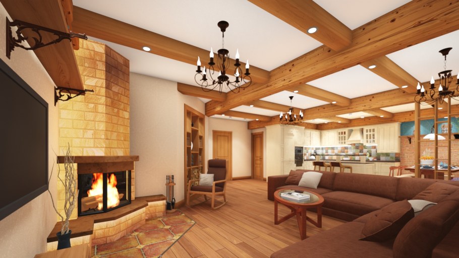 Потолок в баварском стиле