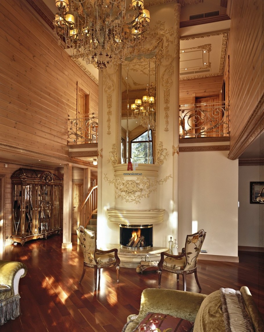 Шикарные деревянные интерьеры