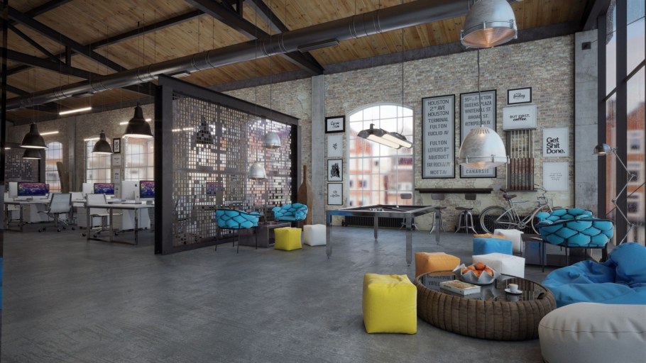 Офис в стиле лофт