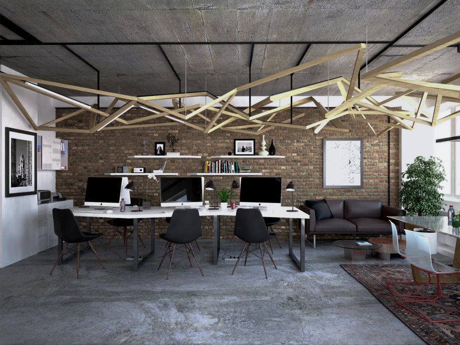 Интерьер офиса в стиле лофт