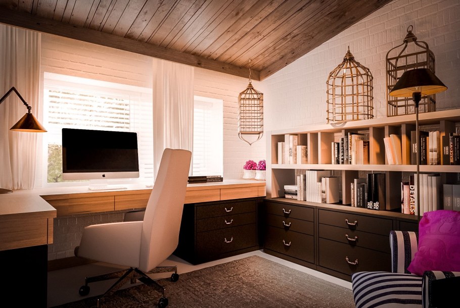 Стол в рабочий кабинет загородного дома