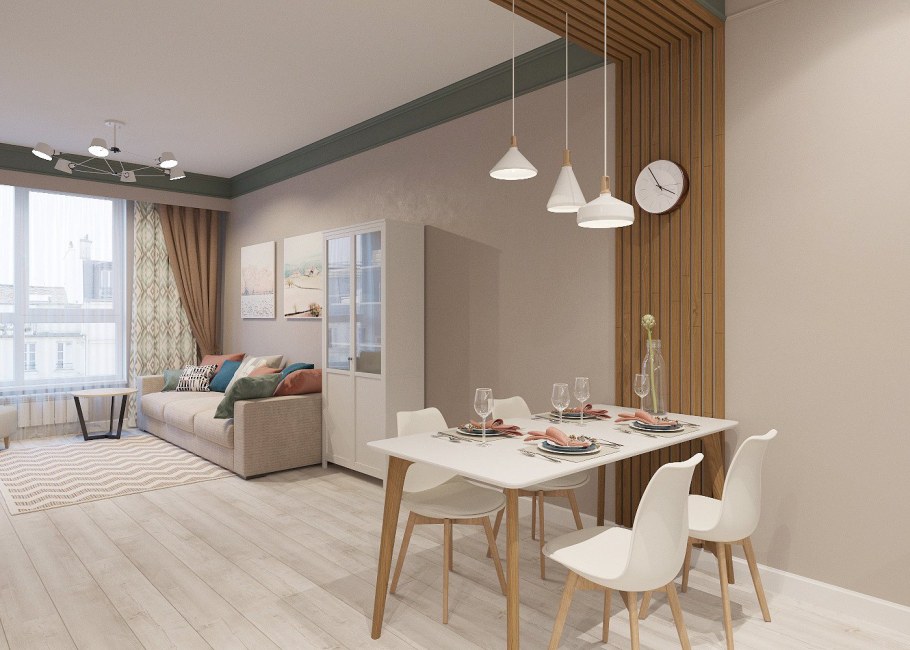 Квартира в пастельных тонах