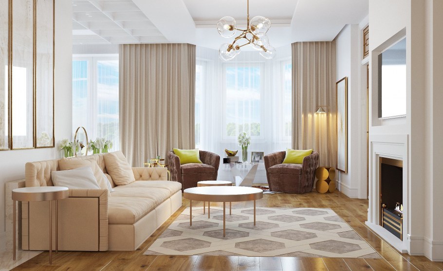 Интерьер квартиры в пастельных тонах