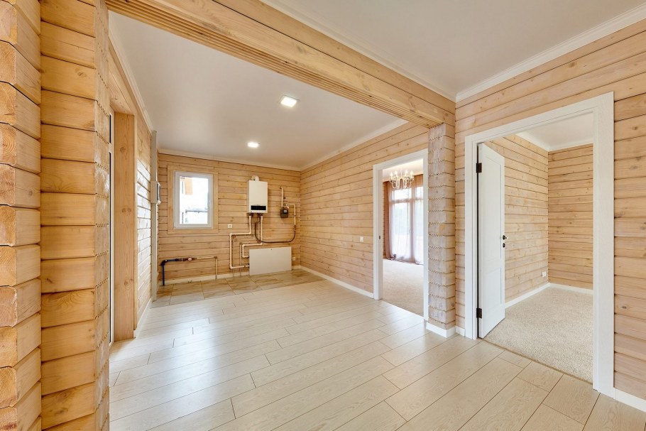 Дачный домик внутри вагонка