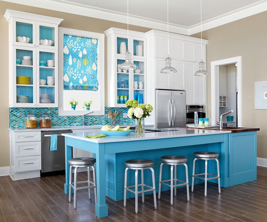 Голубые кухни