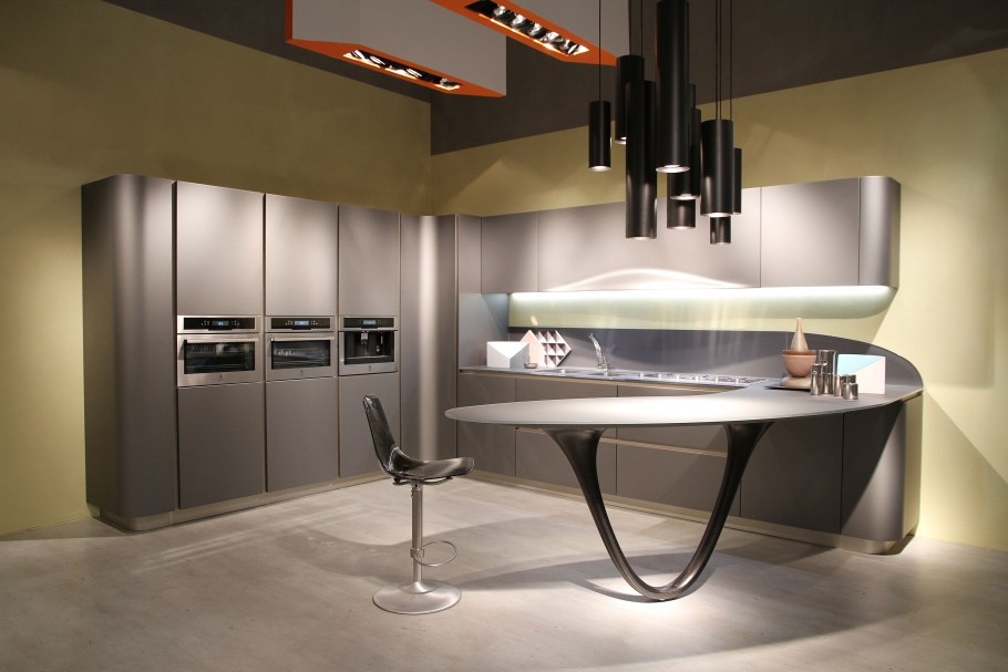 Кухонный остров полукруглый