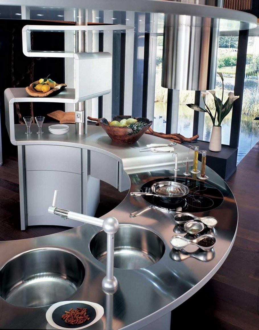 Стиль кухни с рейками