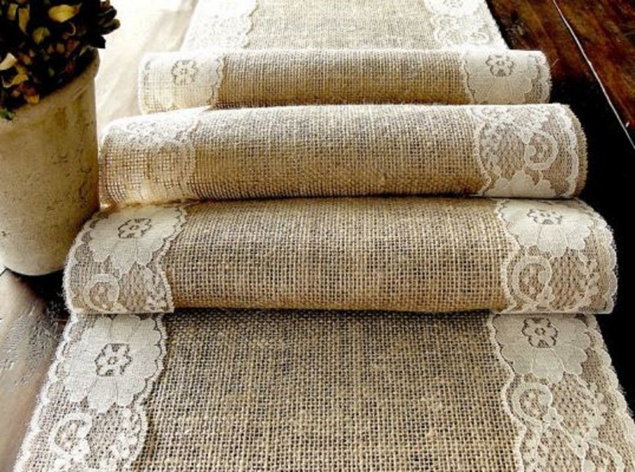 Рогожка в интерьере кухни