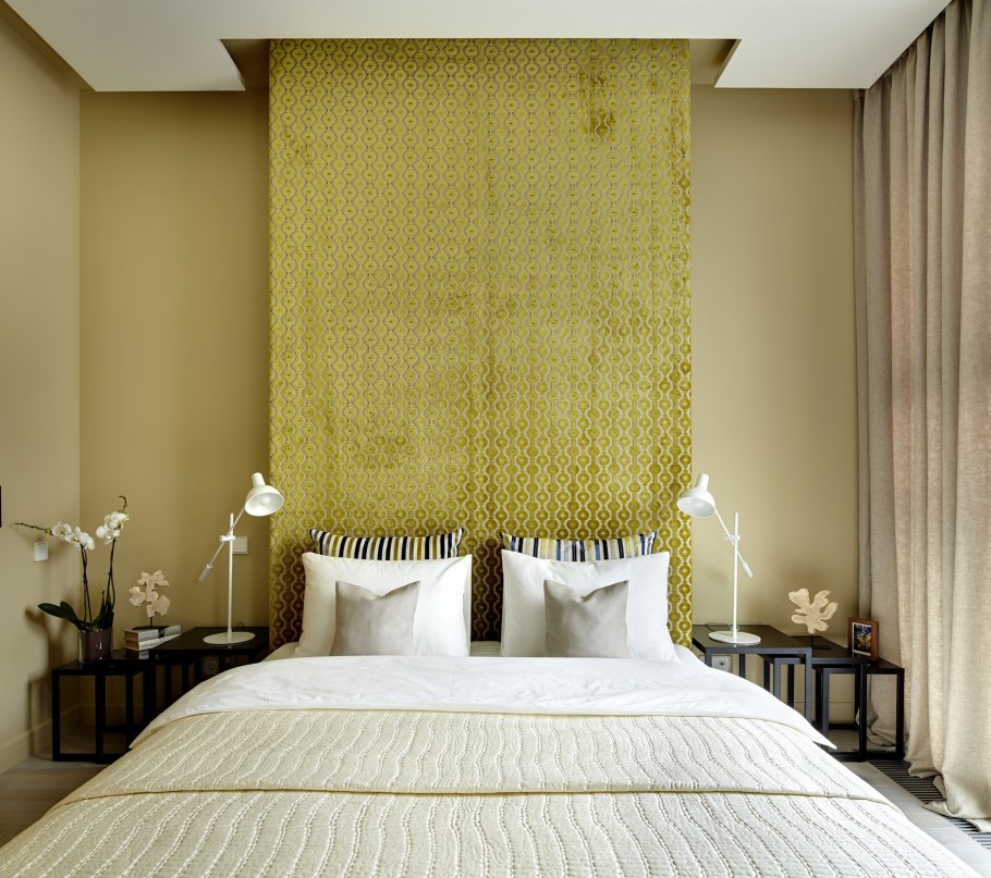 Мешковина в интерьере спальни