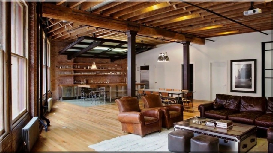 Лофт потолок деревянные балки