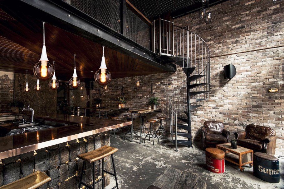 Кафе бар в стиле лофт