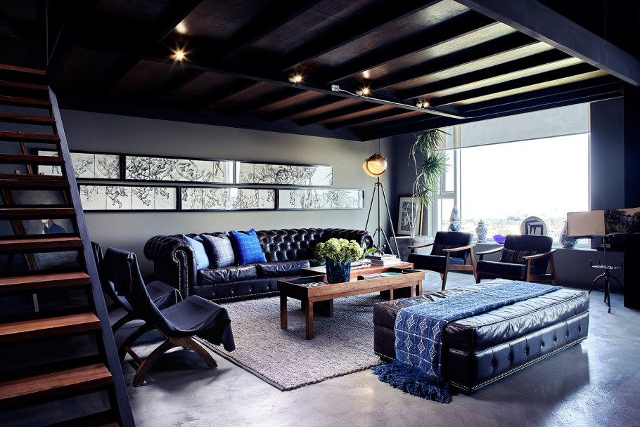 Интерьер лофт мужское Логово