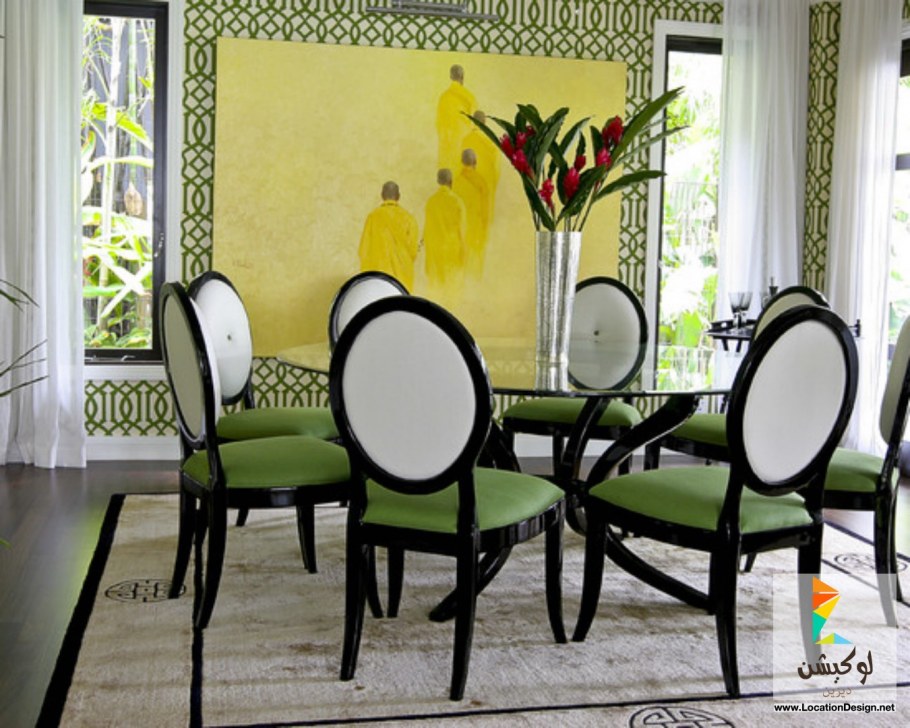 Обеденные зоны в зеленом цвете