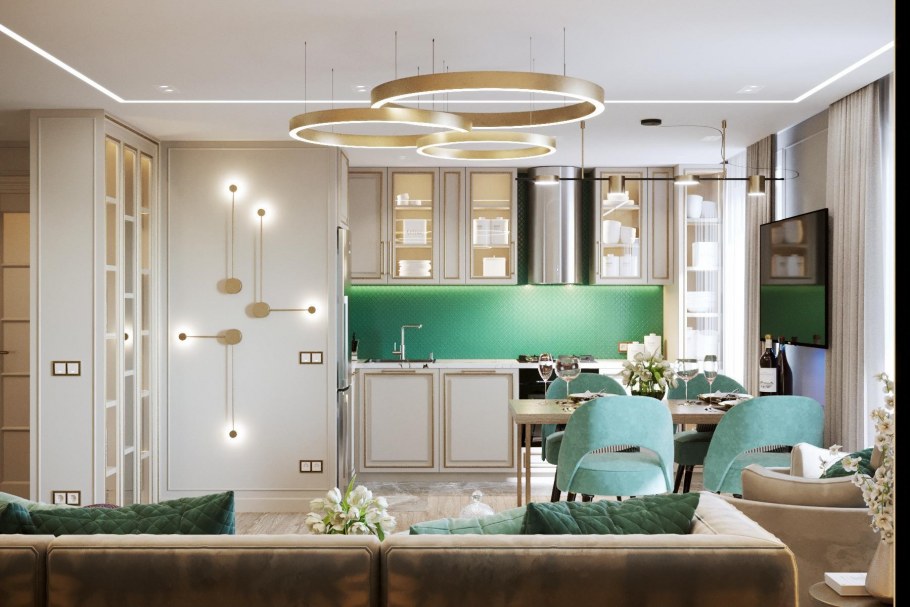 Гостиная в стиле Тиффани