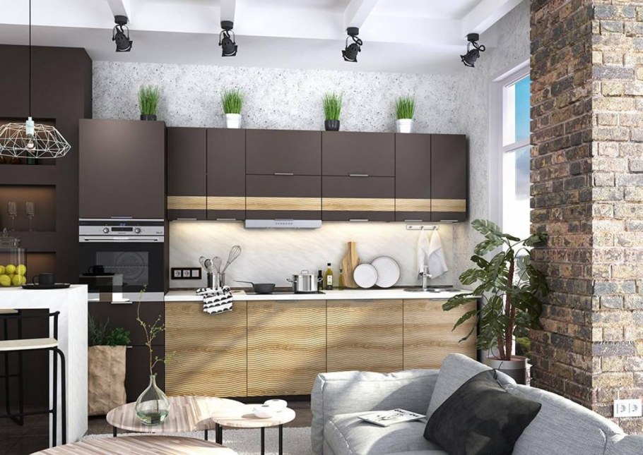 Кухня Терра Смоки софт ель Карпатская