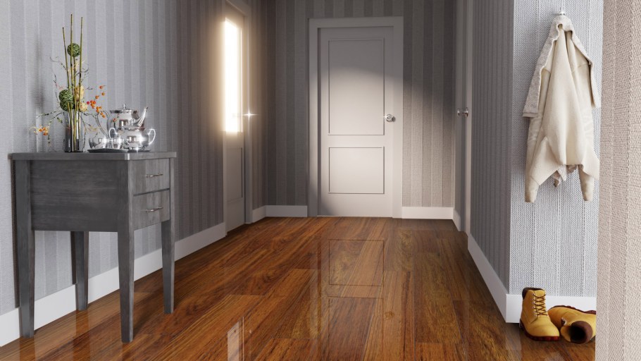 Сочетание дверей и пола