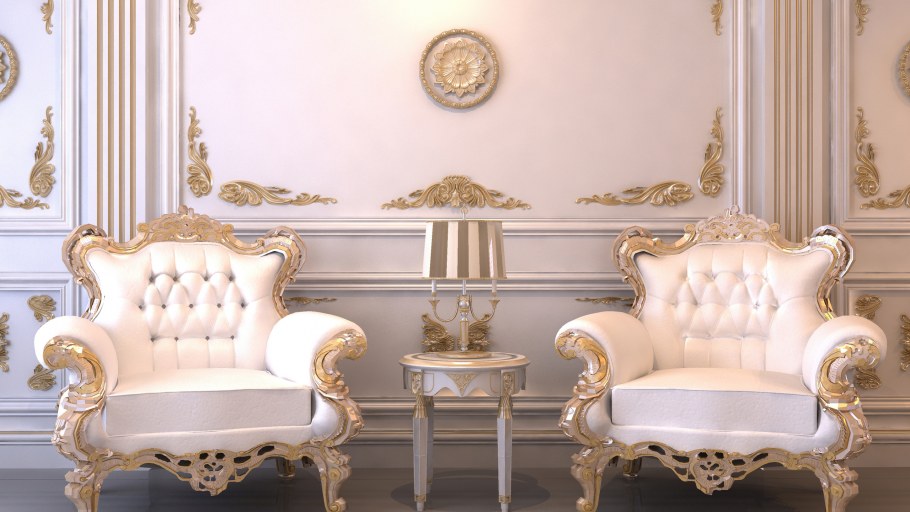 Роскошное кресло в интерьере
