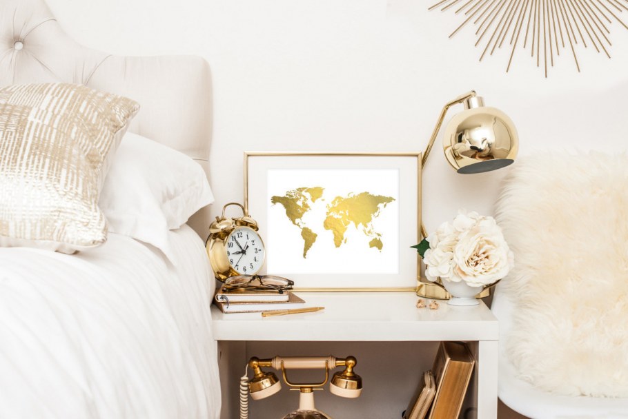 Золото в интерьере