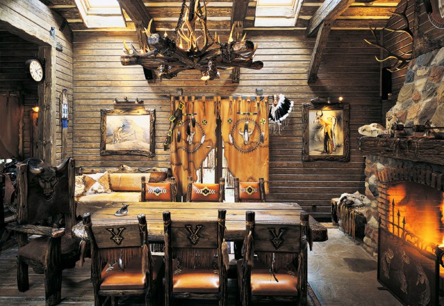 Комната в стиле салуна дикий Запад