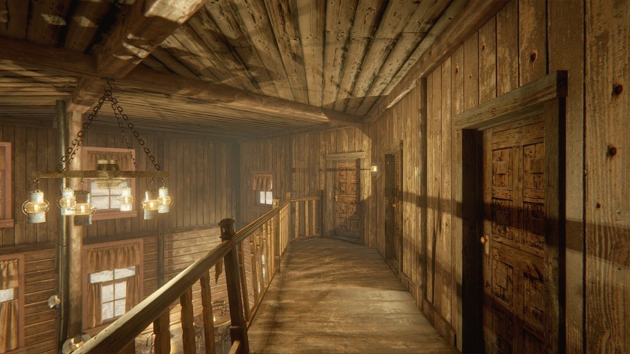 Интерьер салуна дикого Запада