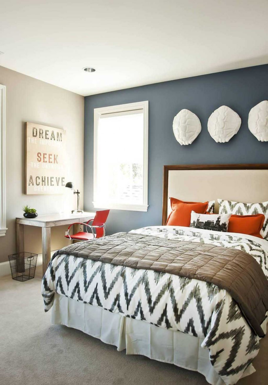 Акцентная стена в интерьере спальни