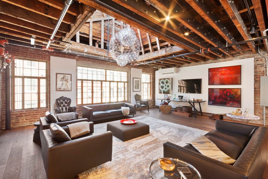 Интерьер лофт Манхеттен