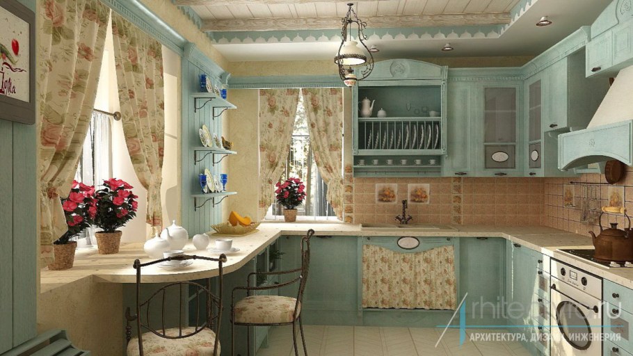 Кухня столовая в стиле Прованс