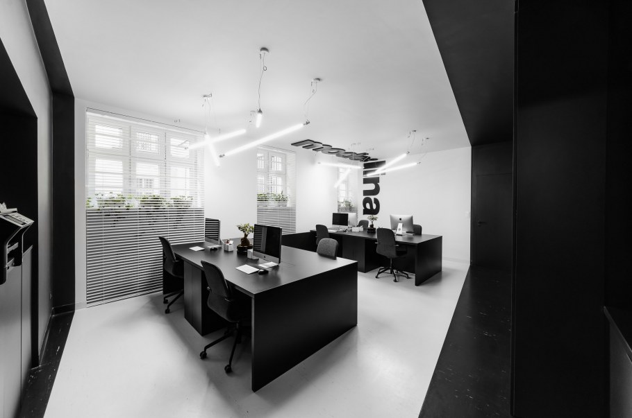 Кабинет дизайн интерьера монохром